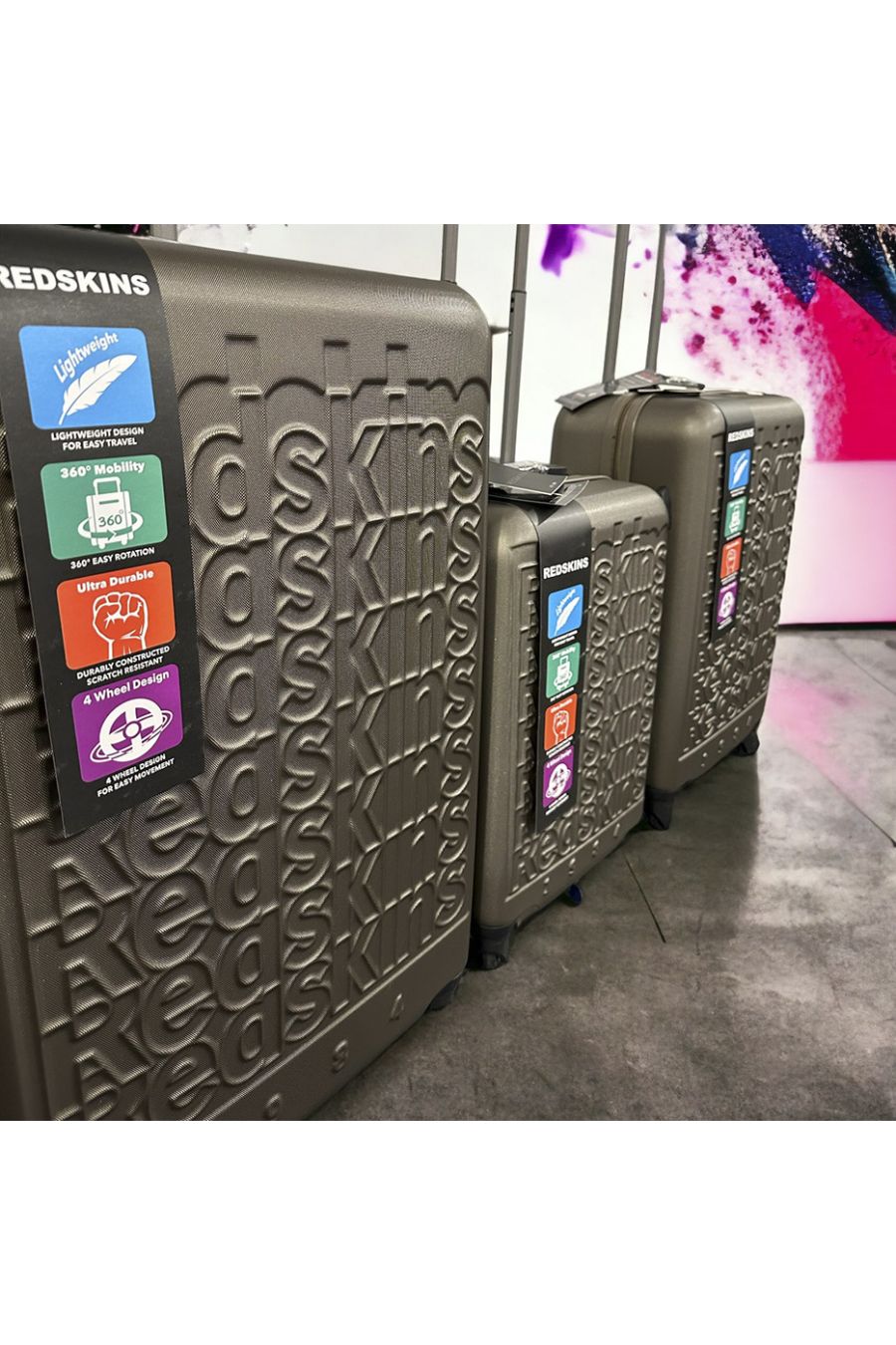 Set van 3 koffers REDSKINS kaki Leger, solide, design, stijf, zeer stijlvol, duurzaam in ABS - 2