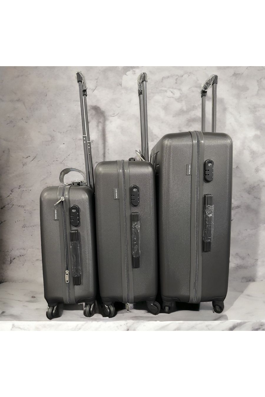 Set van 3 koffers CHEVIGNON licht kaki, solide, design, stijf, zeer stijlvol, duurzaam in ABS - 1