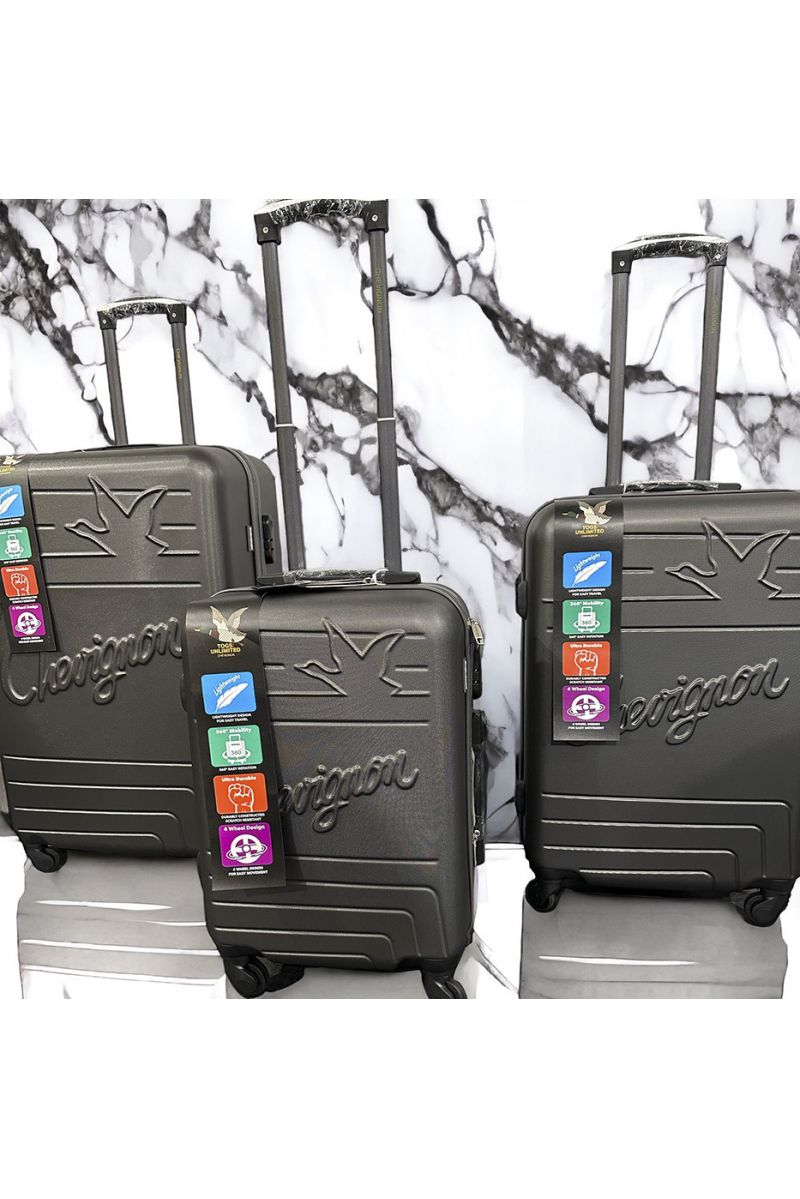 Set of 3 suitcases CHEVIGNON light khaki, solid, design, rigid, very classy, durable in ABS - 3 Set of 3 suitcases CHEVIGNON light khaki, solid, design, rigid, very classy, durable in ABS - 3