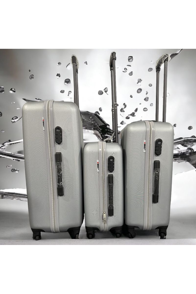 Set of 3 suitcases COMPAGNIE DE CALIFORNIE light gray Light, solid, design, rigid, very classy, durable in ABS - 1 Set of 3 suitcases COMPAGNIE DE CALIFORNIE light gray Light, solid, design, rigid, very classy, durable in ABS - 1