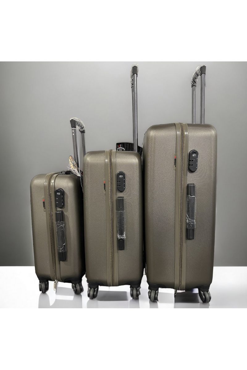 Set of 3 COMPAGNIE DE CALIFORNIE khaki suitcases Light, solid, design, rigid, very classy, durable in ABS - 2 Set of 3 COMPAGNIE DE CALIFORNIE khaki suitcases Light, solid, design, rigid, very classy, durable in ABS - 2