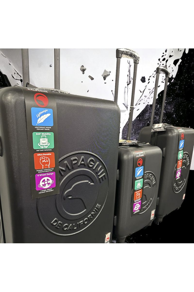 Set of 3 black COMPAGNIE DE CALIFORNIE suitcases Light, solid, design, rigid, very classy, durable in ABS - 2 Set of 3 black COMPAGNIE DE CALIFORNIE suitcases Light, solid, design, rigid, very classy, durable in ABS - 2