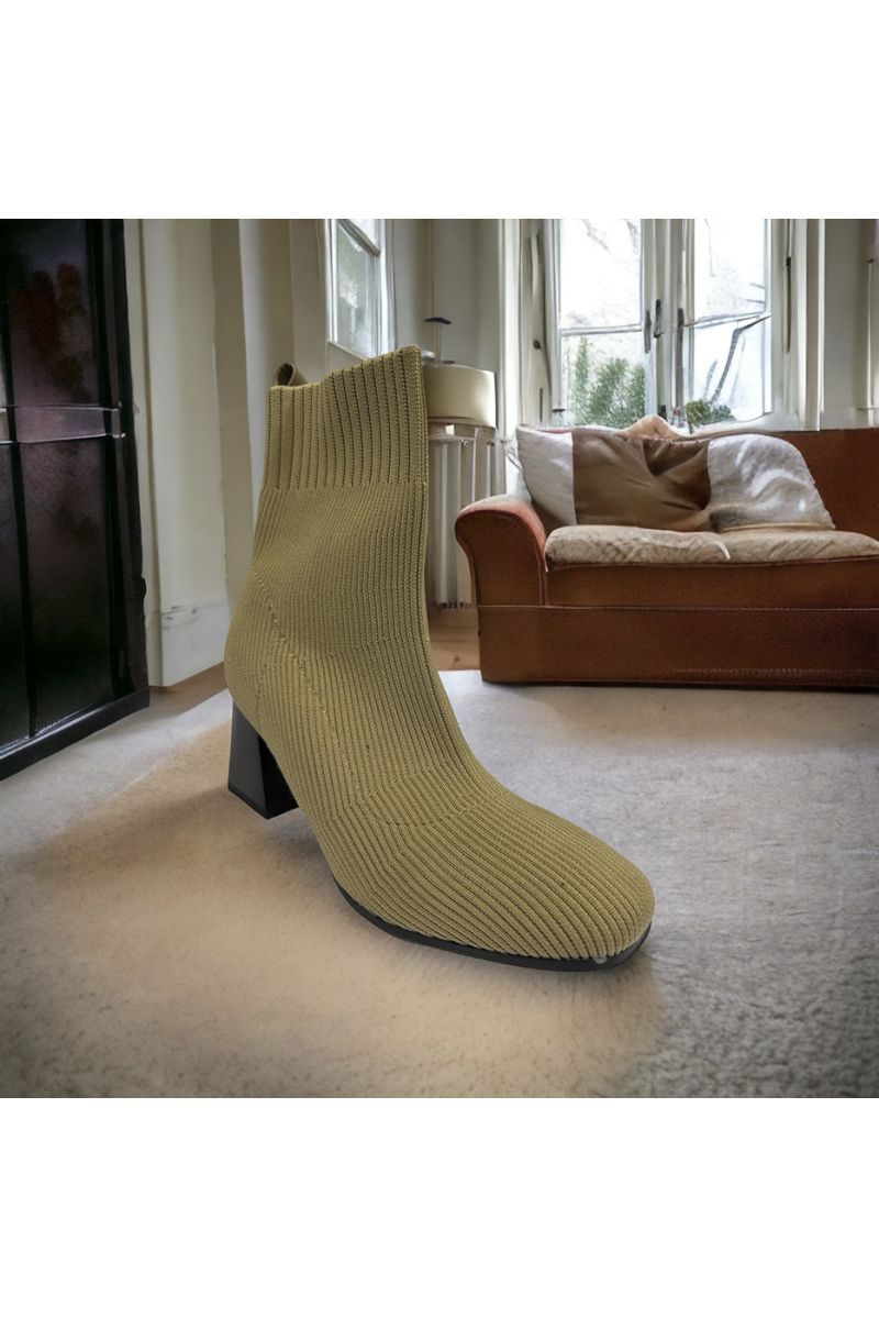 Camel sock ankle boot - 2