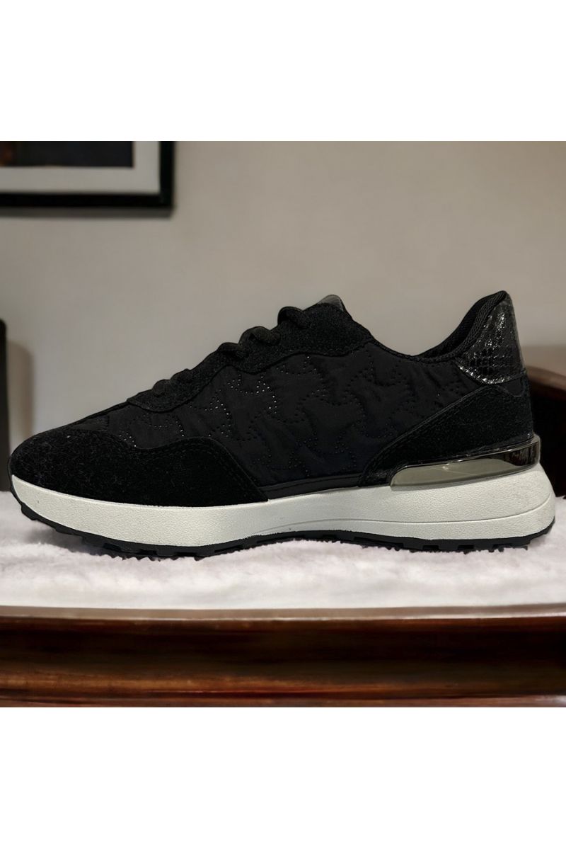 Black inspired sneakers with S writing - 1