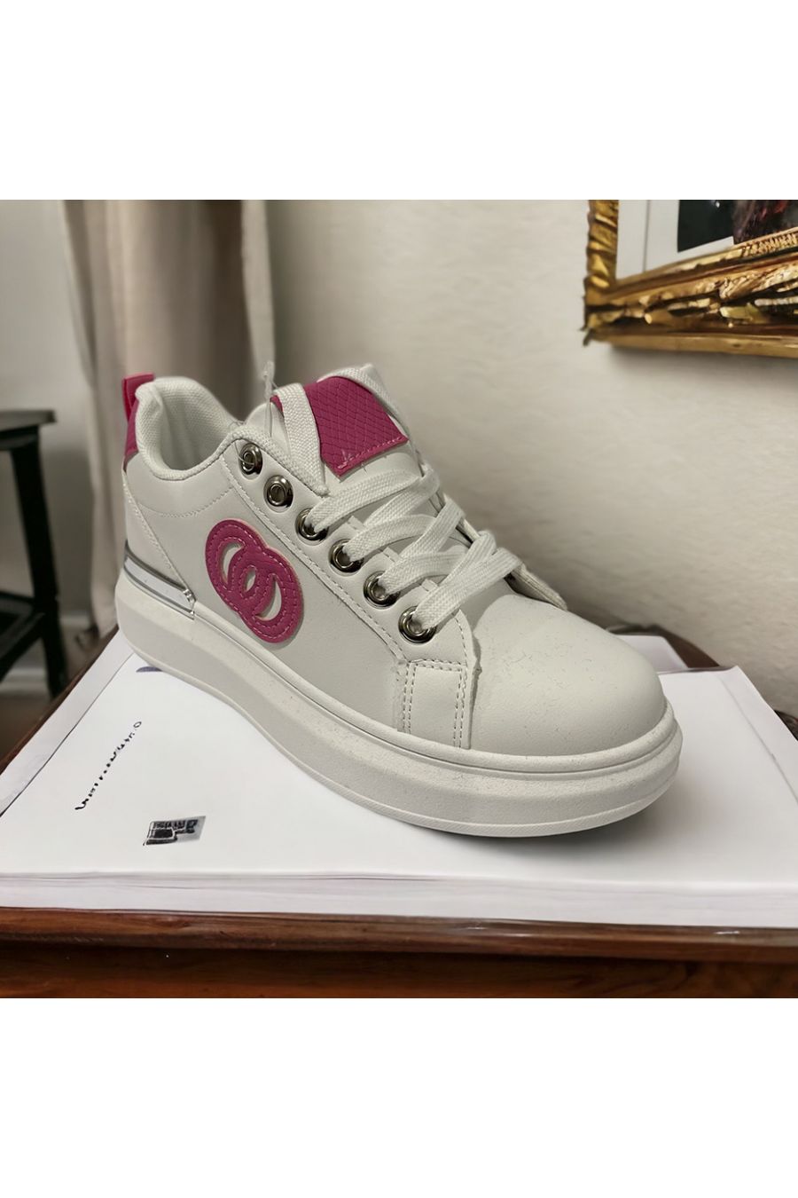 Basket inspi blanc rose - 2