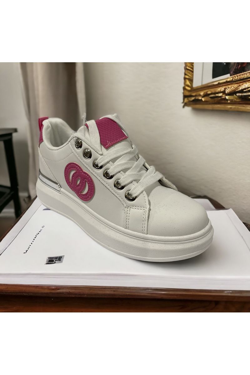 Roze wit geïnspireerde sneaker - 2