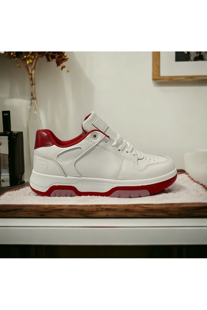 Basket inspi blanc et rouge - 3
