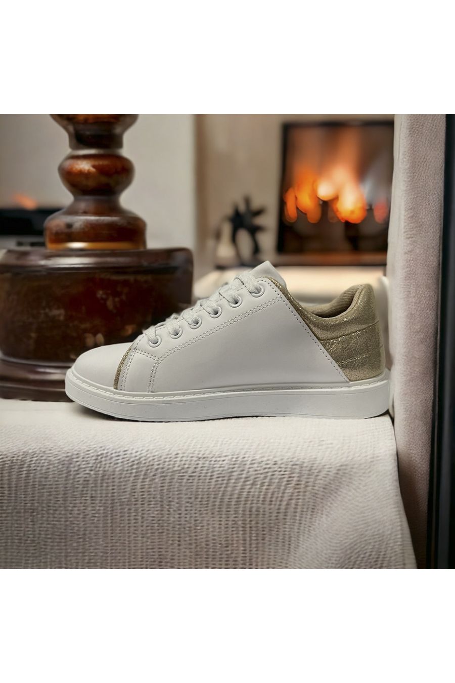 Basket inspi blanc et doré  - 1