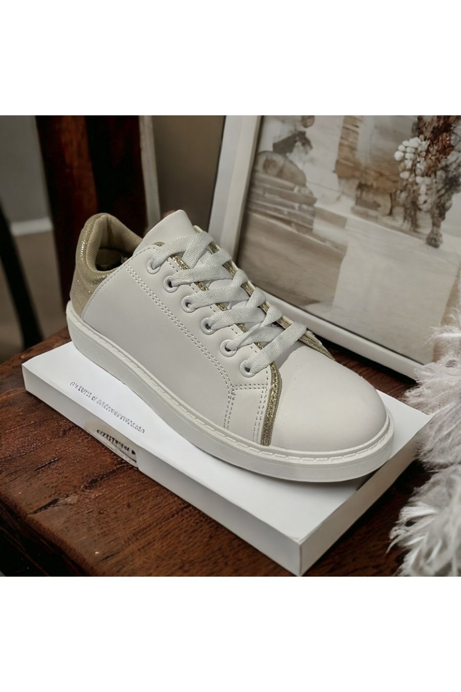 Basket inspi blanc et doré  - 2