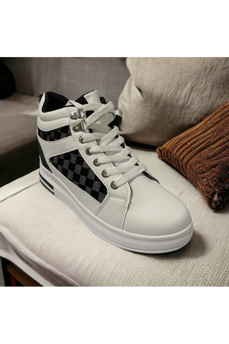 Black and white inspired high-top sneaker - 1