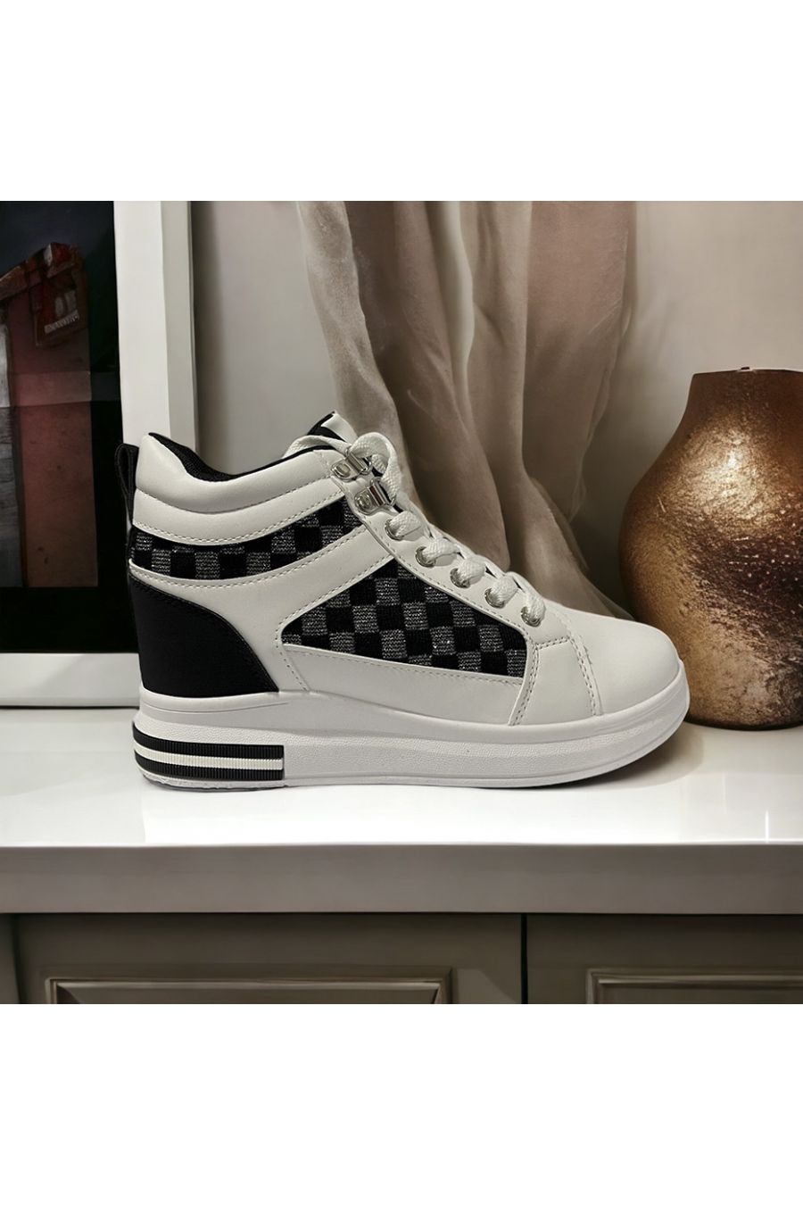 Basket montante inspi noir et blanc - 3