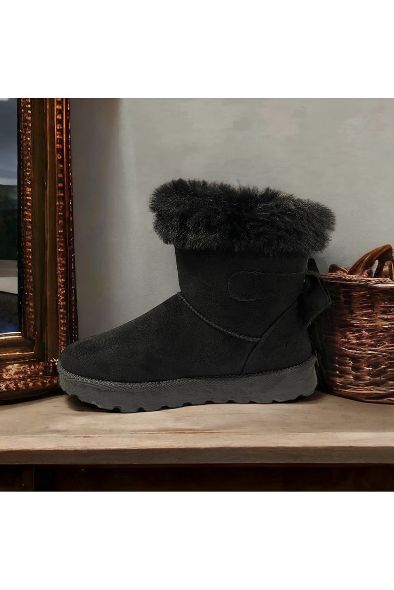 Black suede ankle boot - 2