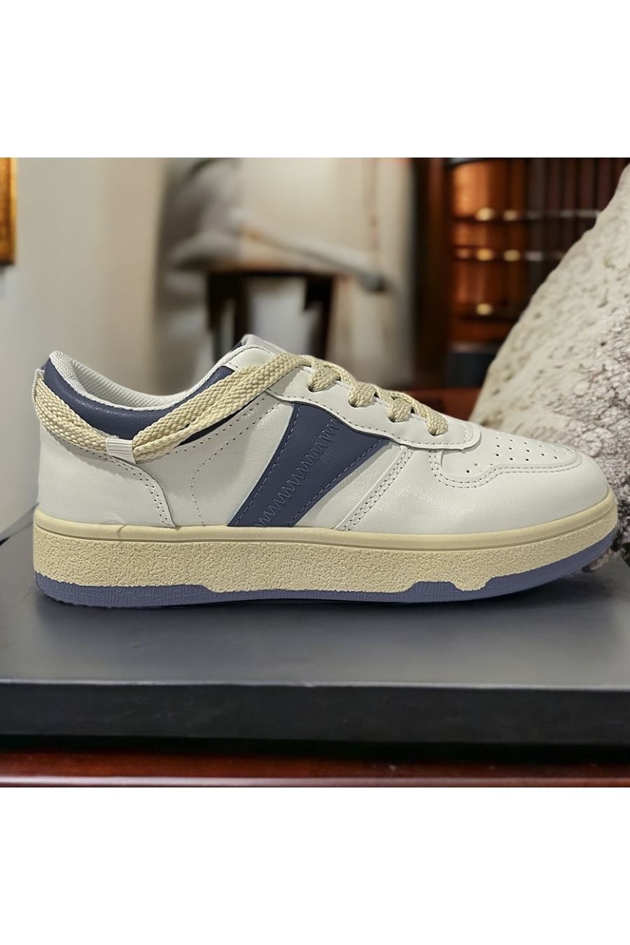 Basket blanc et bleu - 3