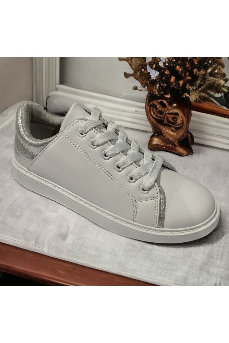 White and silver basket - 1