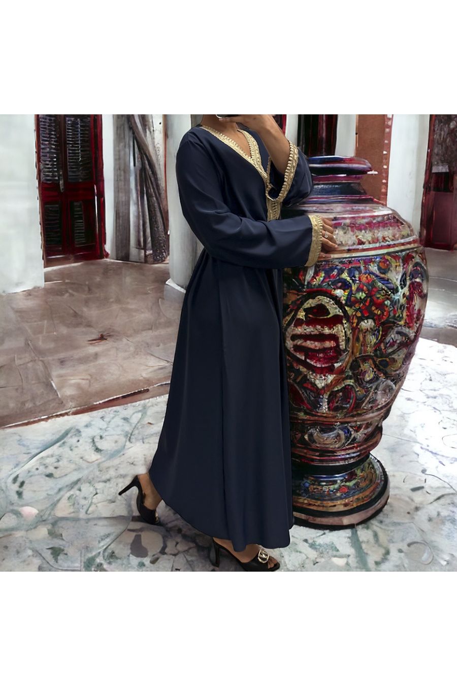 Abaya Qamar navy - 1