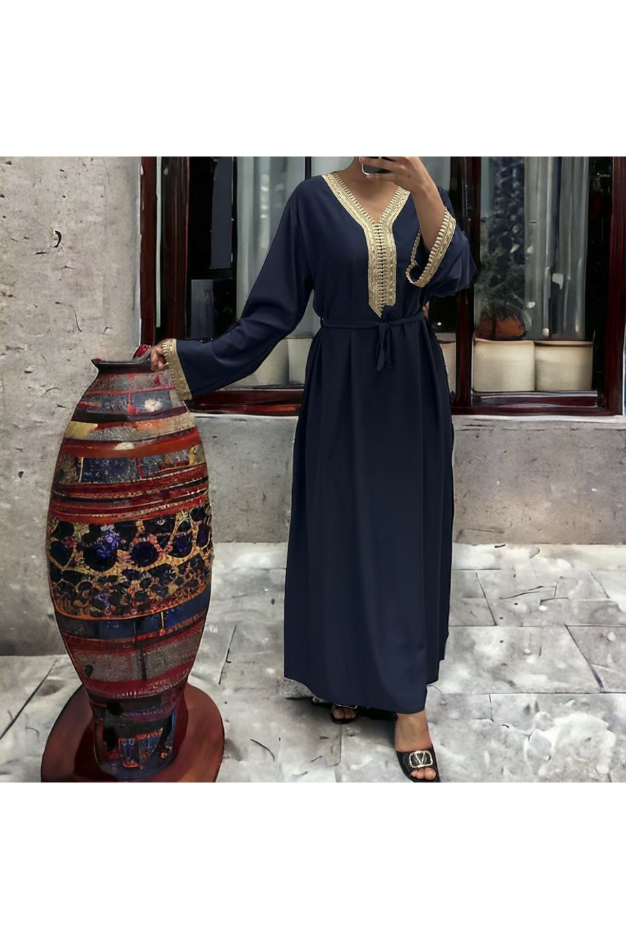 Abaya Qamar navy - 3