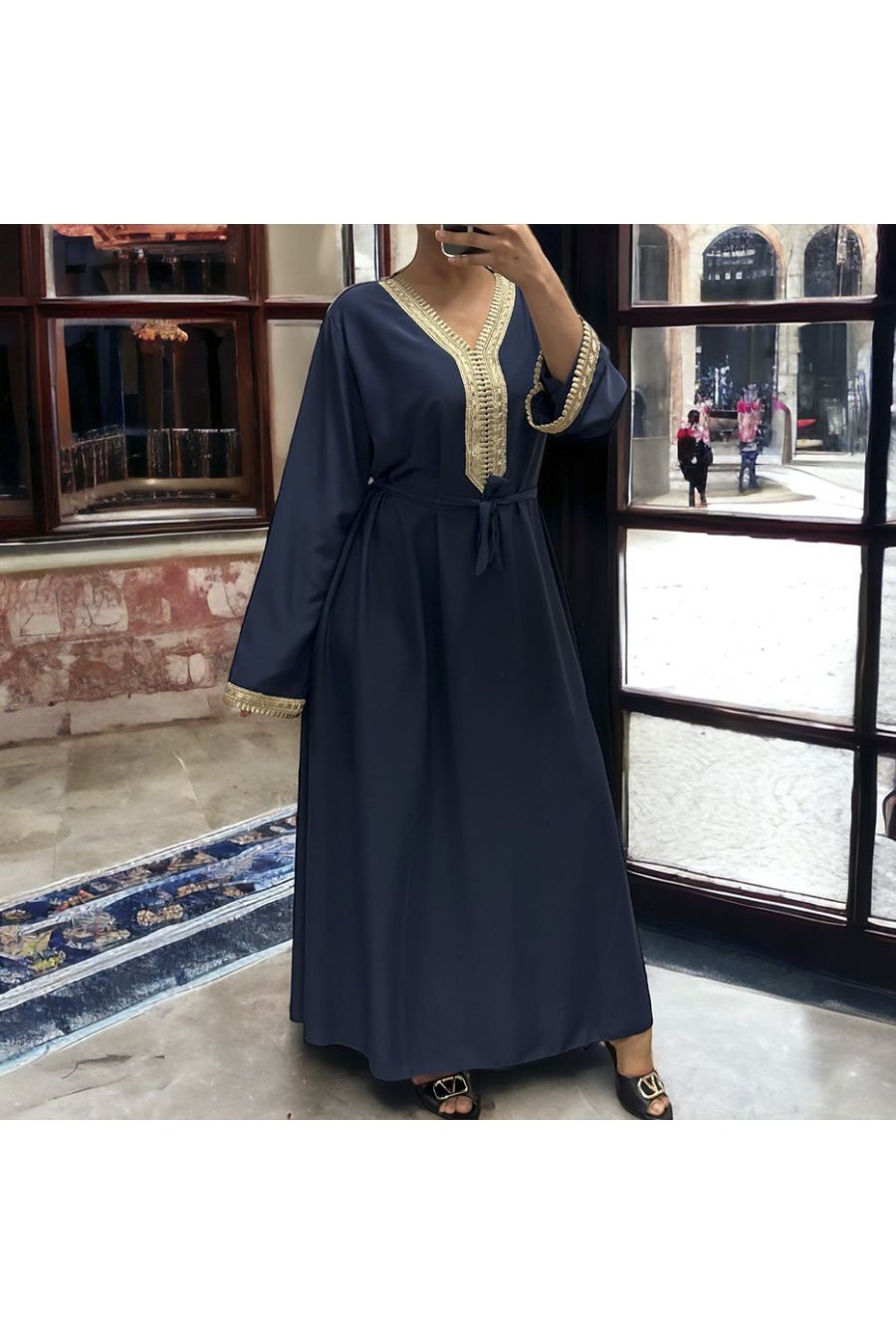 Abaya Qamar navy - 4
