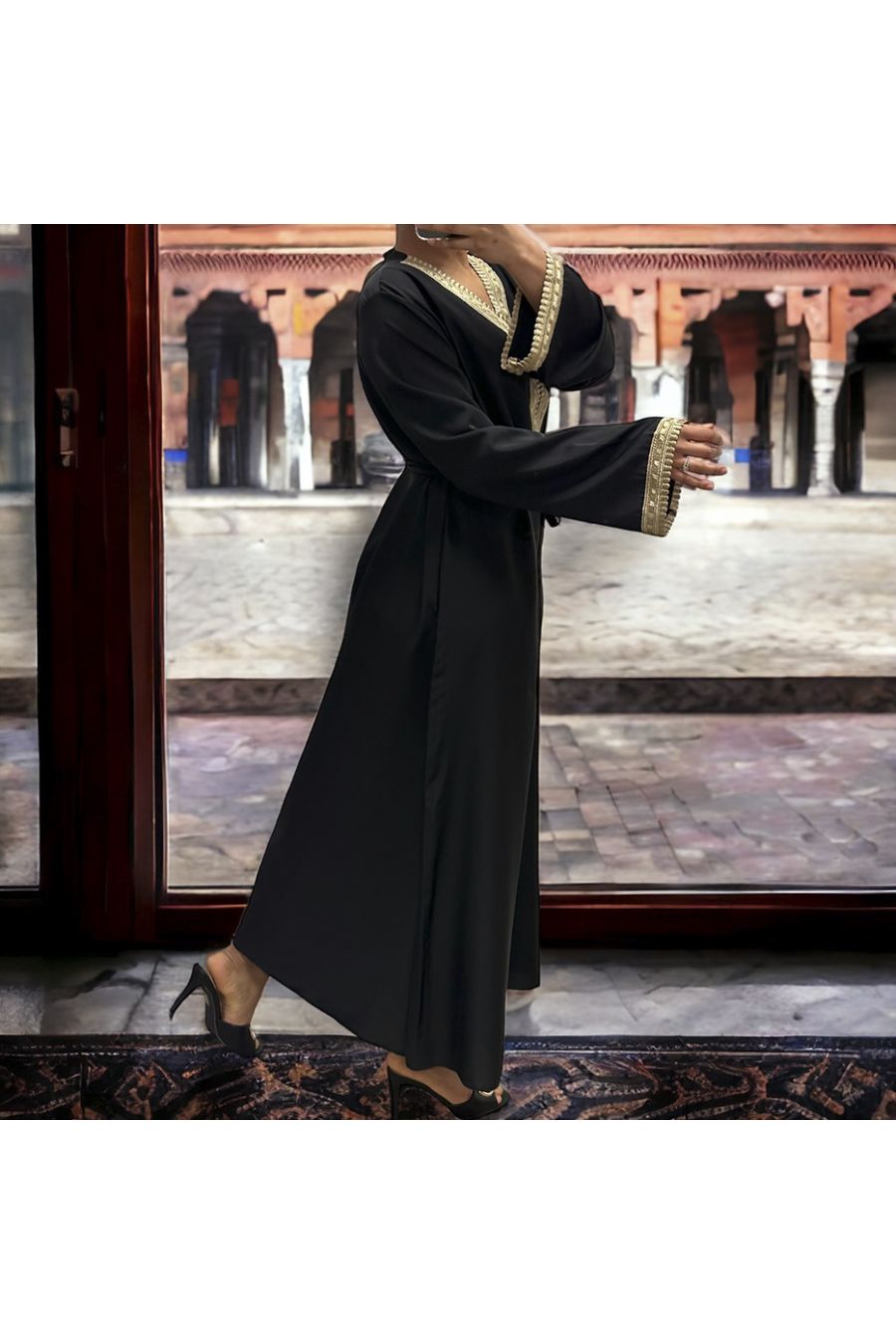 Abaya Qamar zwart - 1