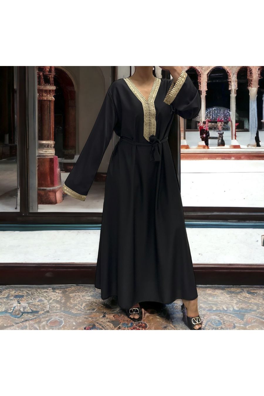 Abaya Qamar noir - 2