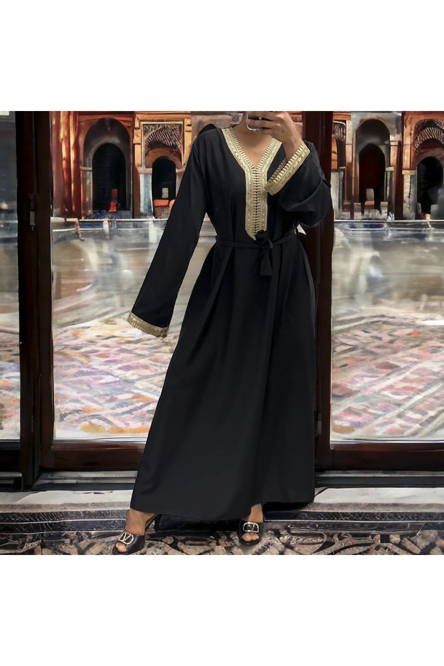 Abaya Qamar zwart - 3