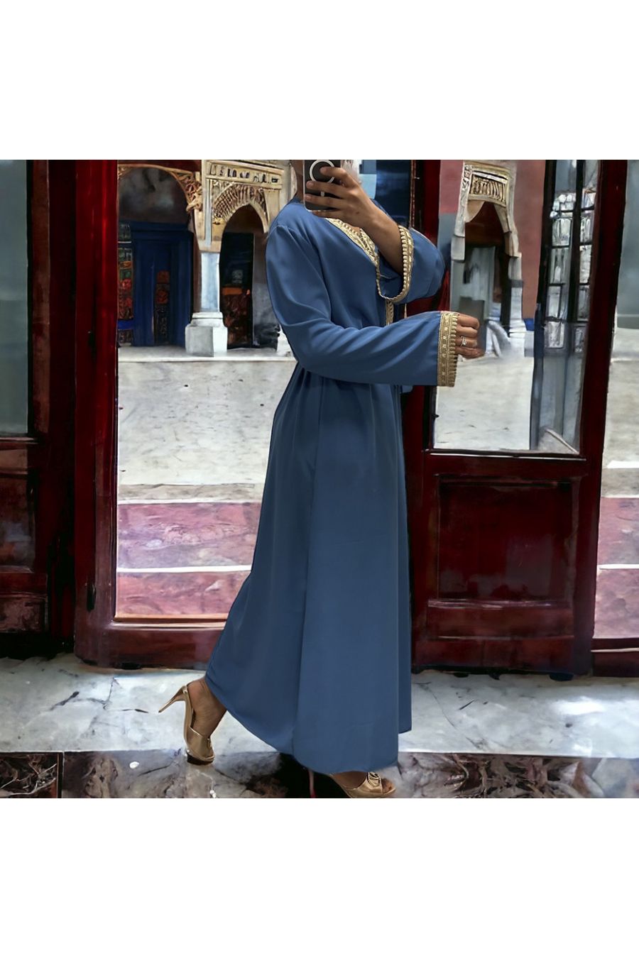 Abaya Qamar indigo - 1