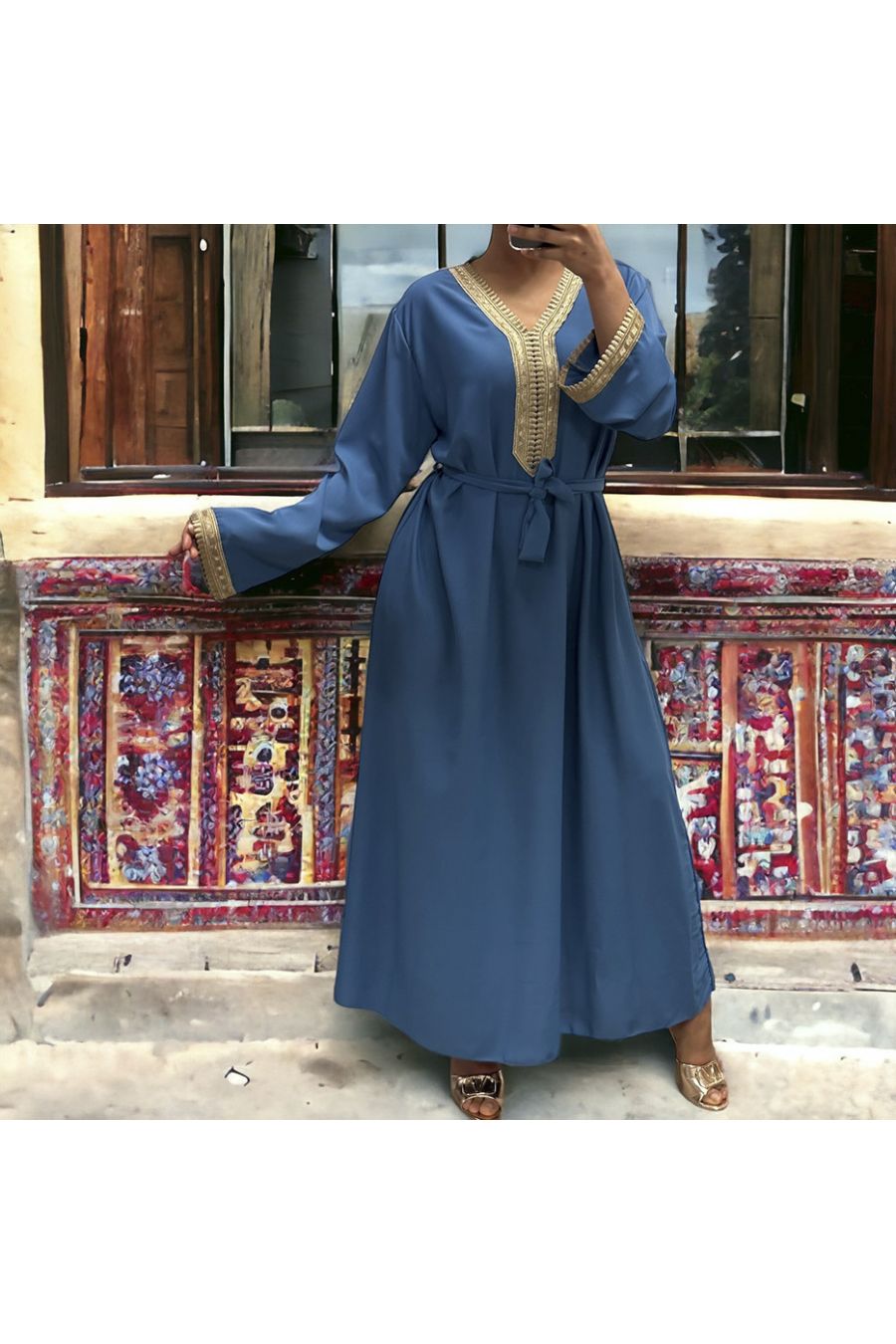 Abaya Qamar indigo - 2