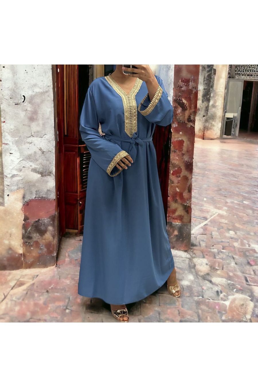 Abaya Qamar indigo - 4