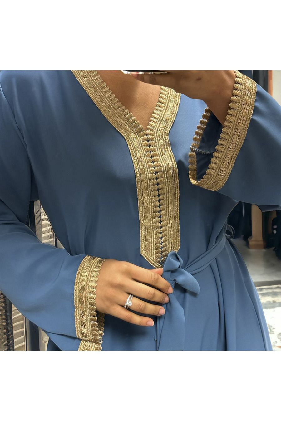 Abaya Qamar indigo - 6