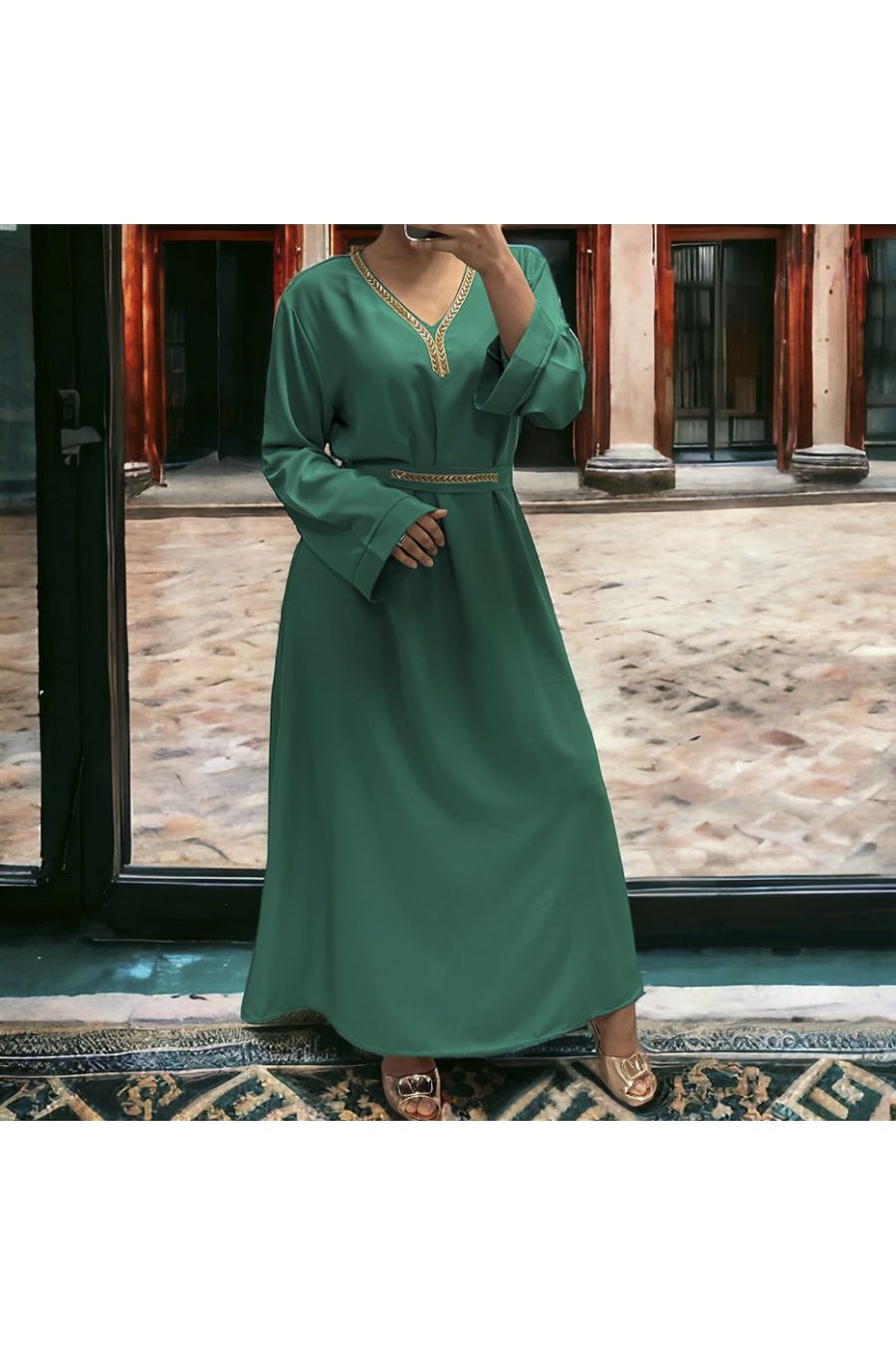Abaya Rania verte - 2