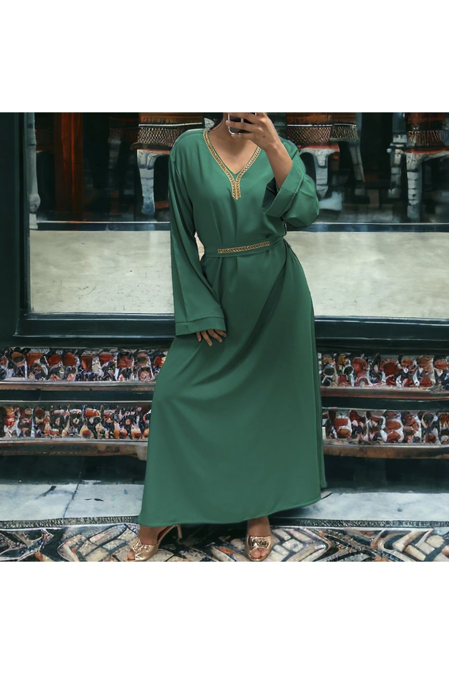 Abaya Rania groen - 4