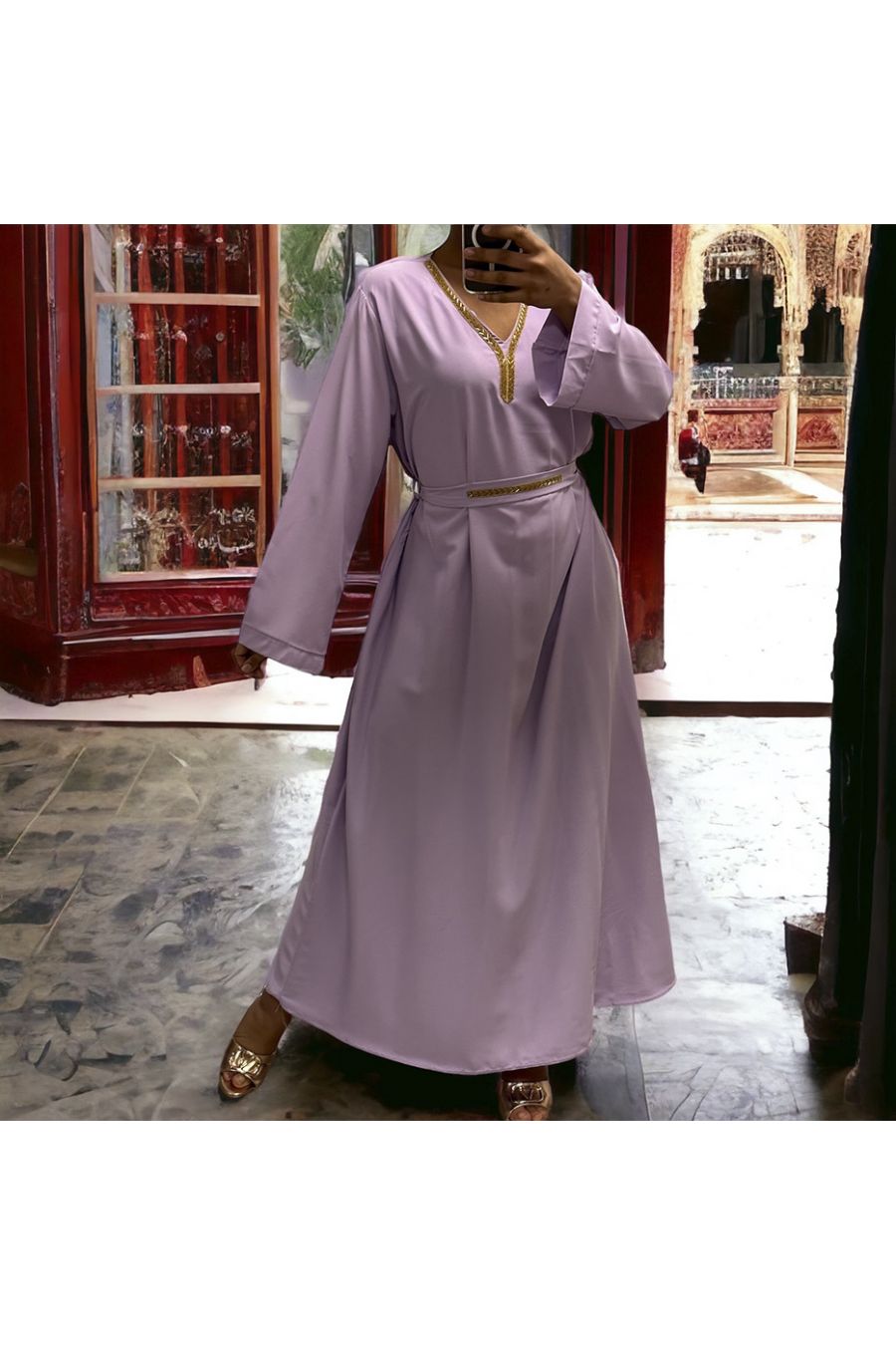Abaya Rania lilas - 5