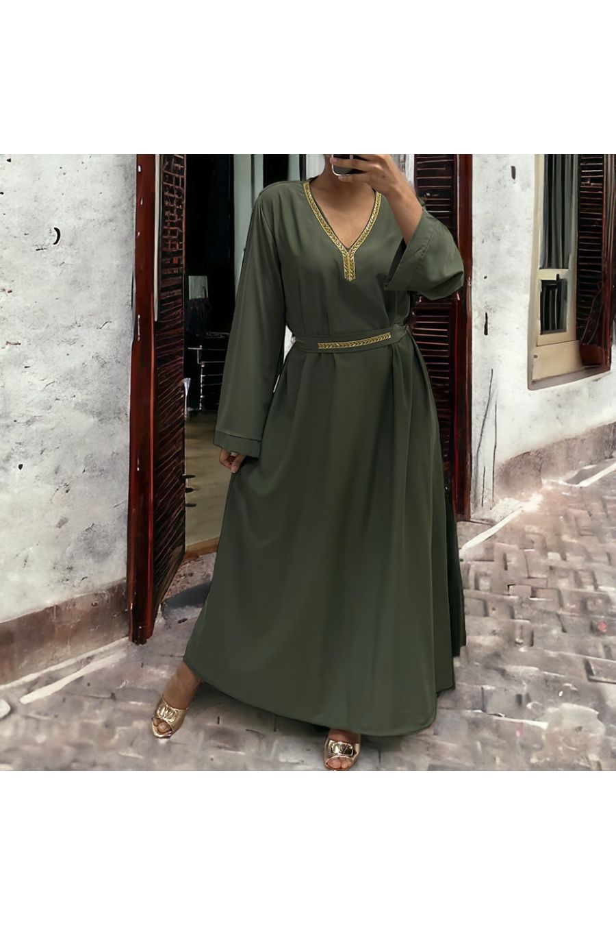 Abaya Rania kaki - 2