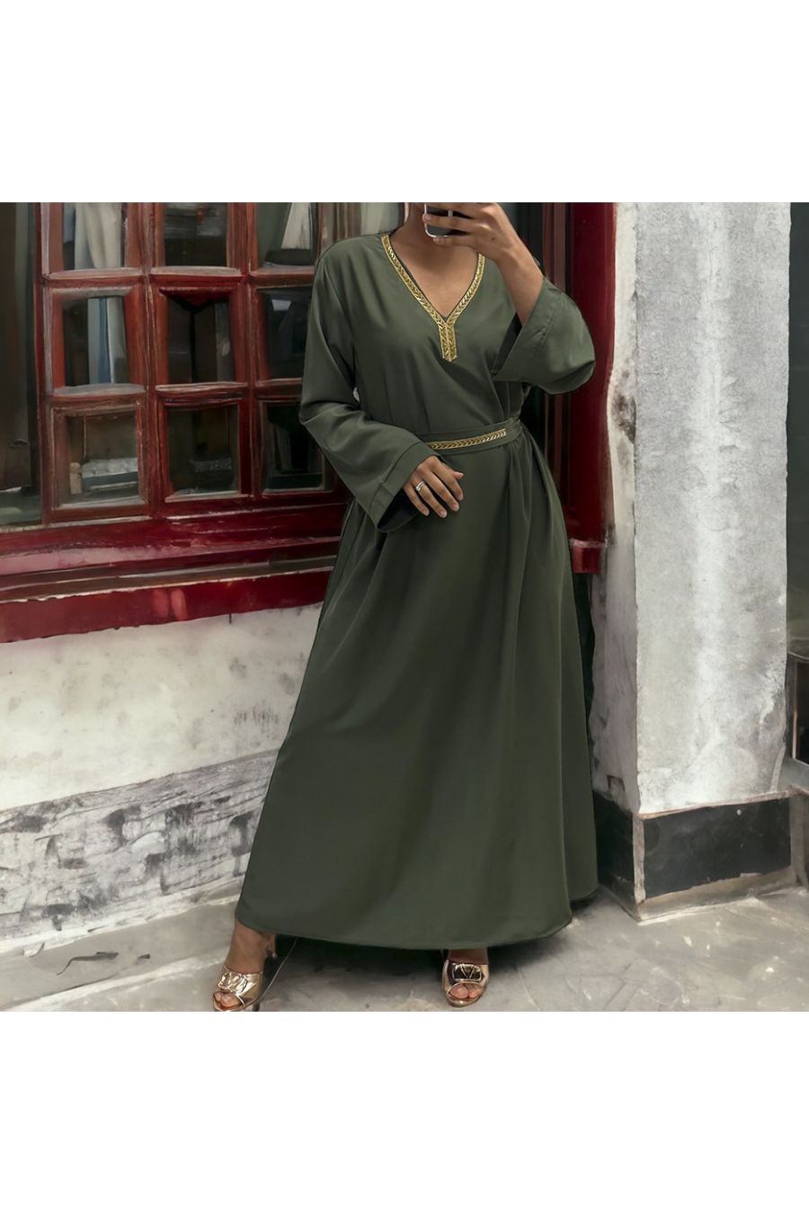 Abaya Rania kaki - 3