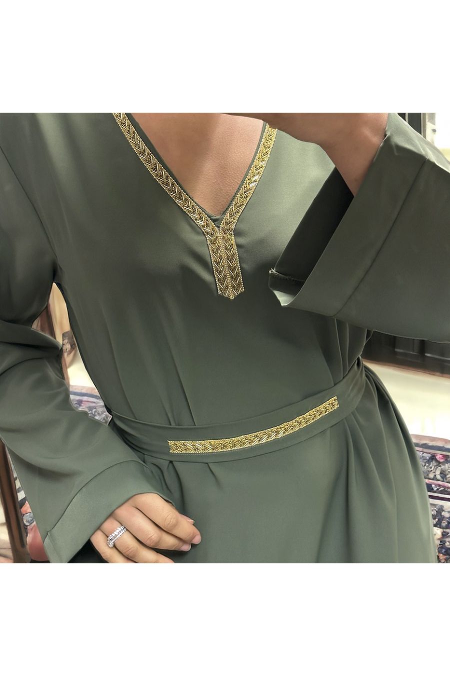 Abaya Rania khaki - 4