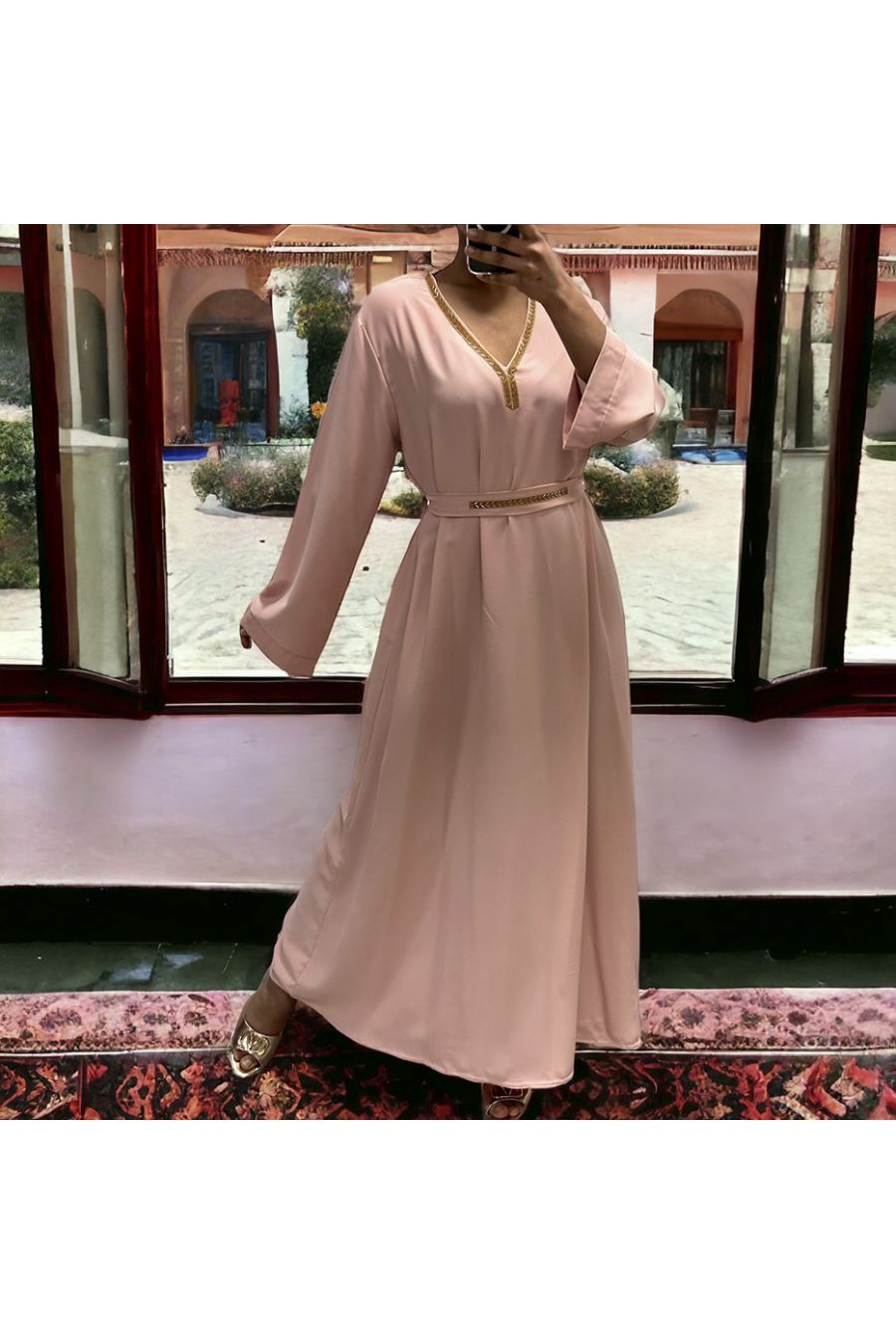 Abaya Rania roze - 2