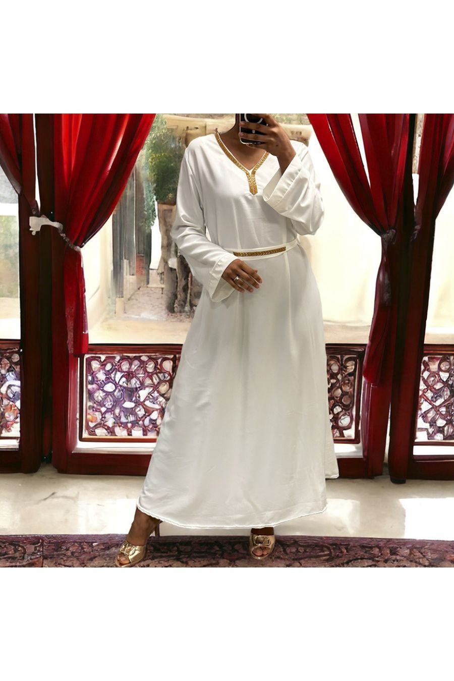 Abaya Rania blanche - 4