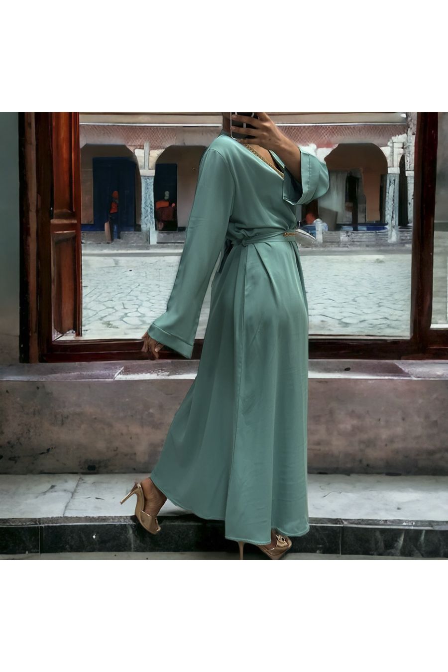 Abaya Rania watergroen - 1