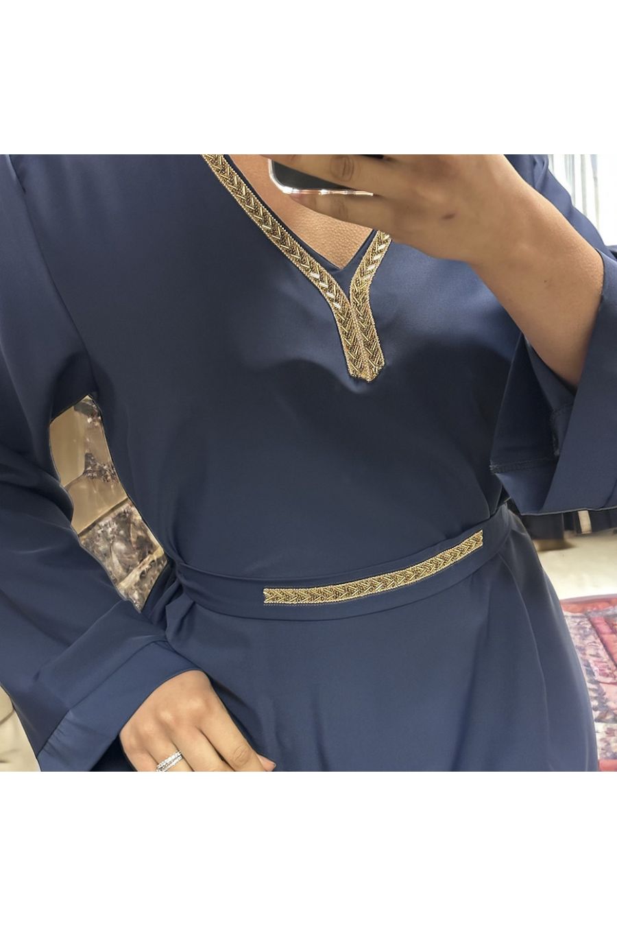 Abaya Rania marine - 4