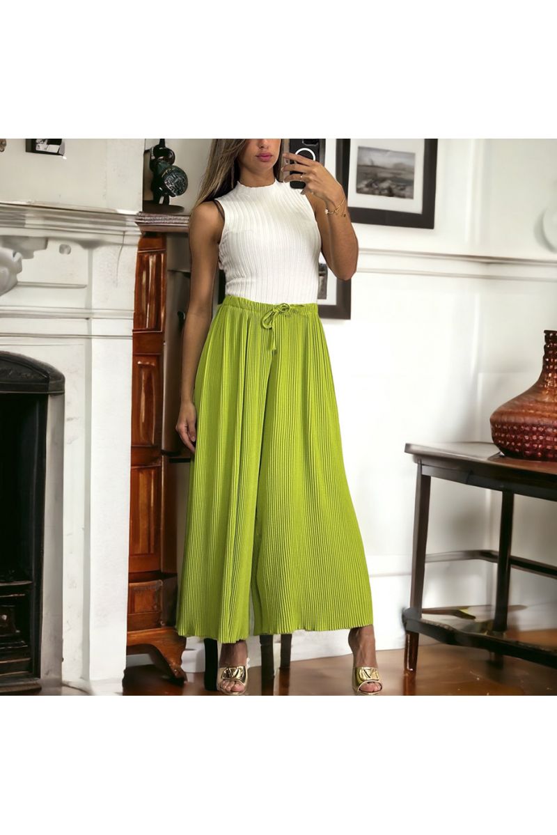 Ultra flared anise pleated palazzo pants from Italy up to size 54 - 2