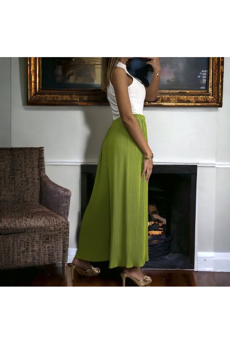 Ultra flared anise pleated palazzo pants from Italy up to size 54 - 3