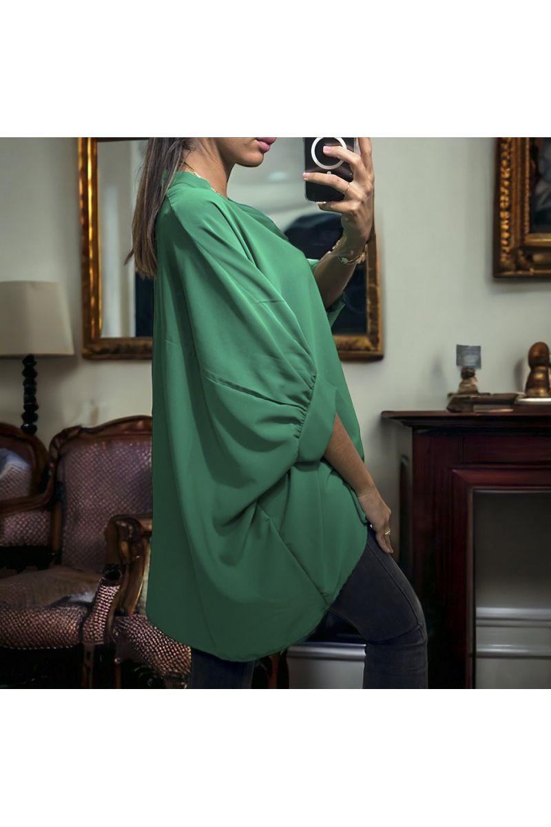 Groene oversized tuniek met ketting - 1