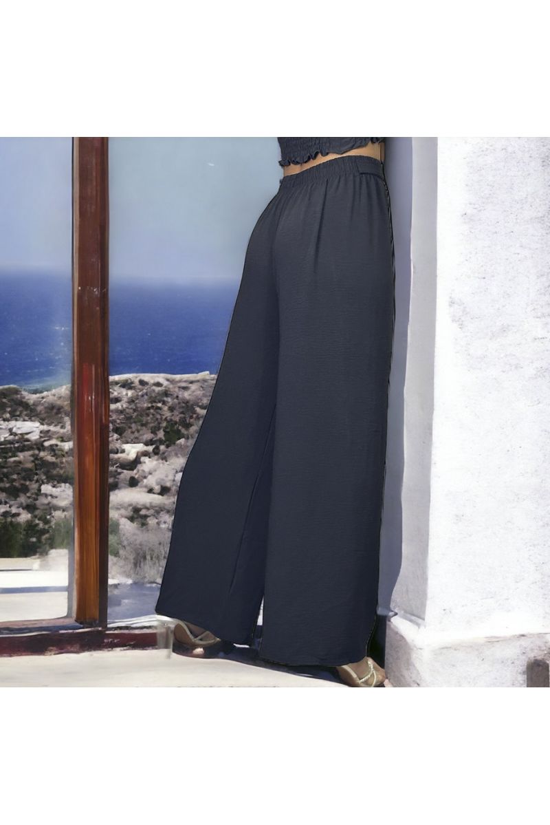Pantalon palazzo noir très chic et tombant  - 1
