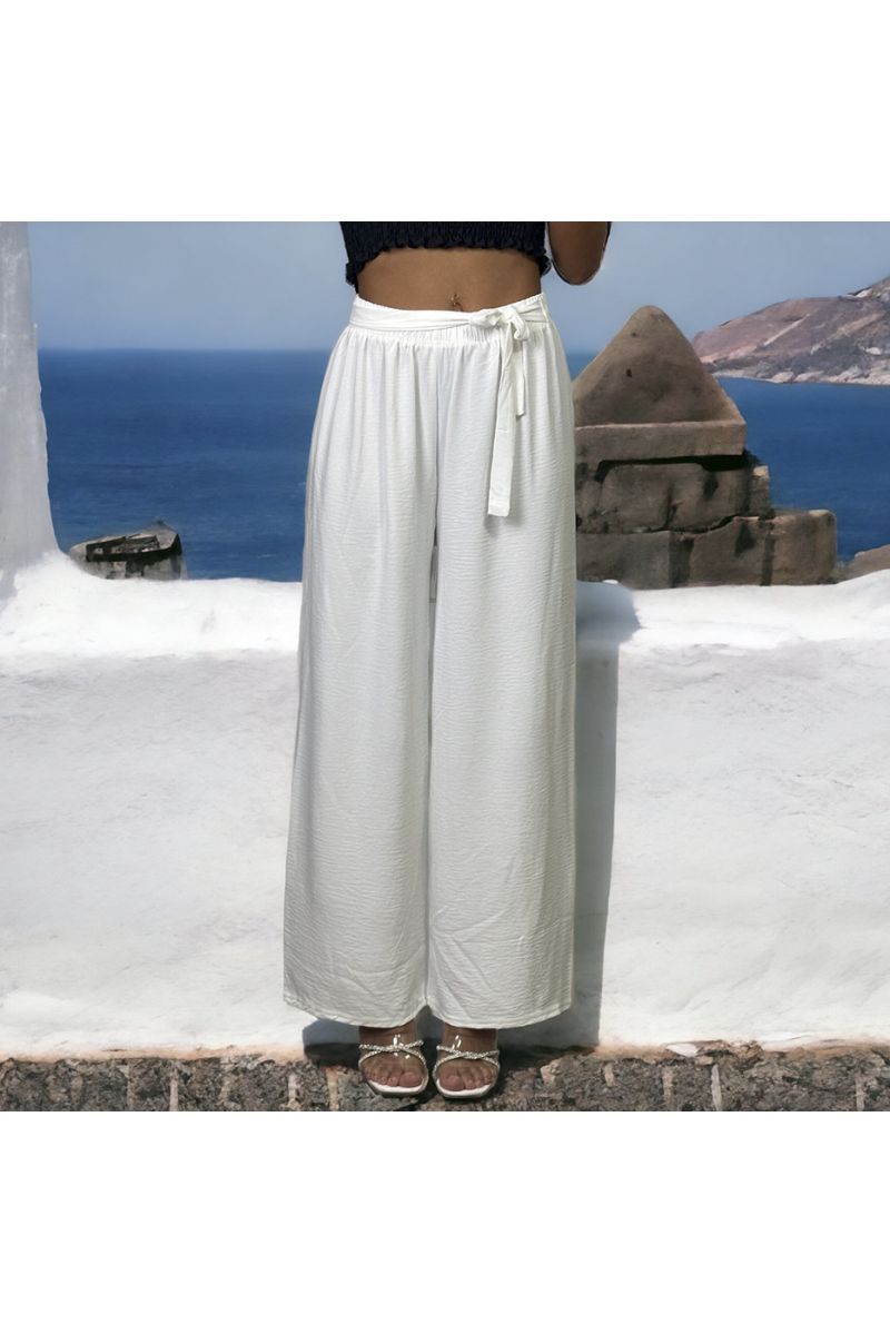 Very chic and falling white palazzo pants - 1