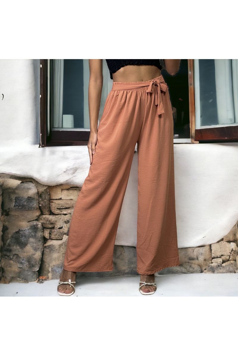Very chic and falling cognac palazzo pants - 3
