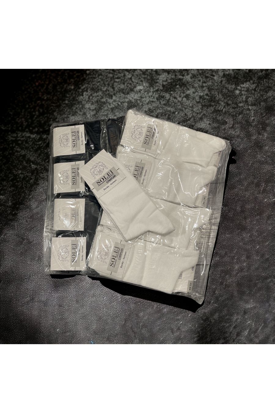 Set van 24 sokken in één maat van zeer rekbaar katoen-lycra - 1