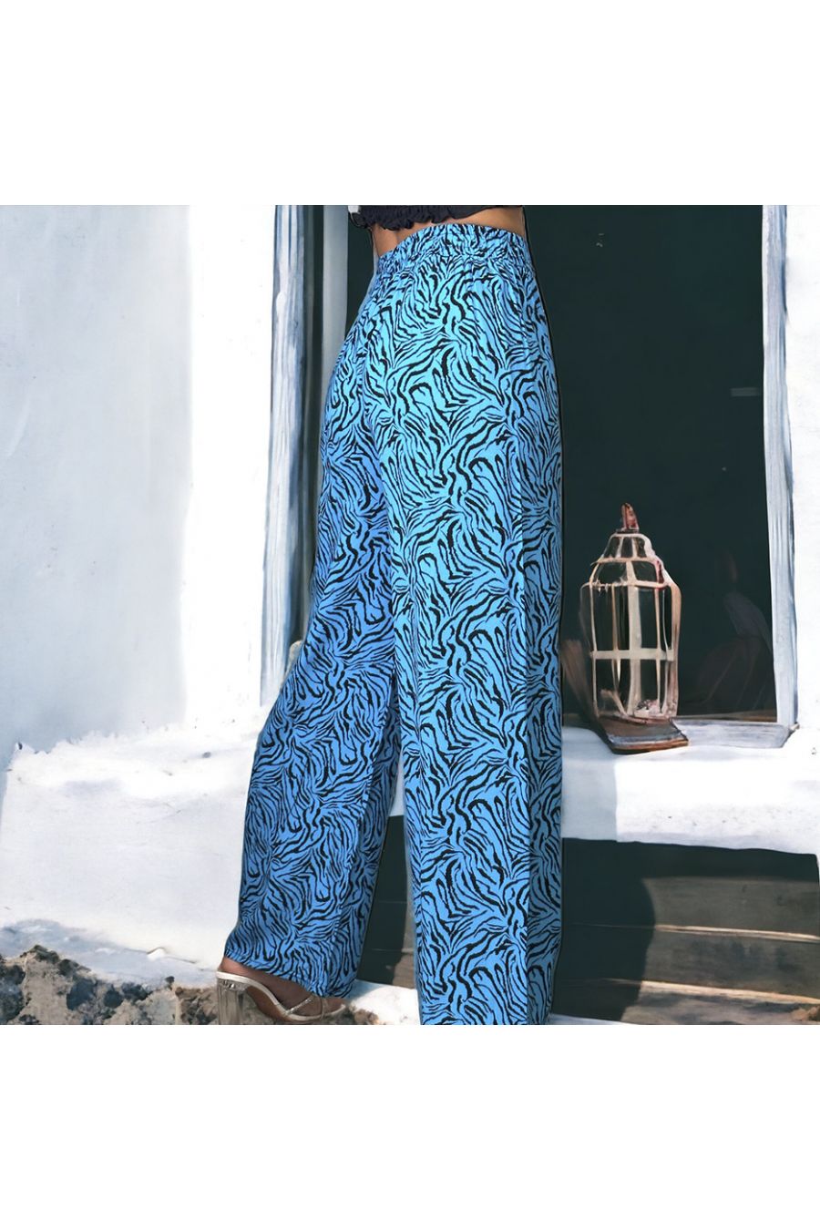 Royal zebra print palazzo trousers - 3