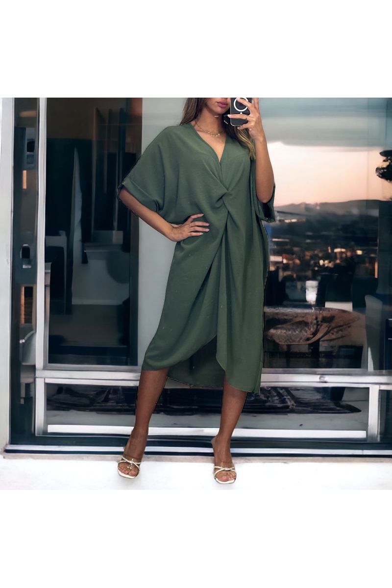 Robe kaki torsadé  - 2