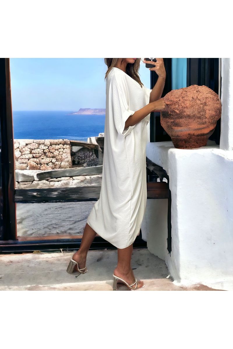 Robe blanche torsadé  - 2