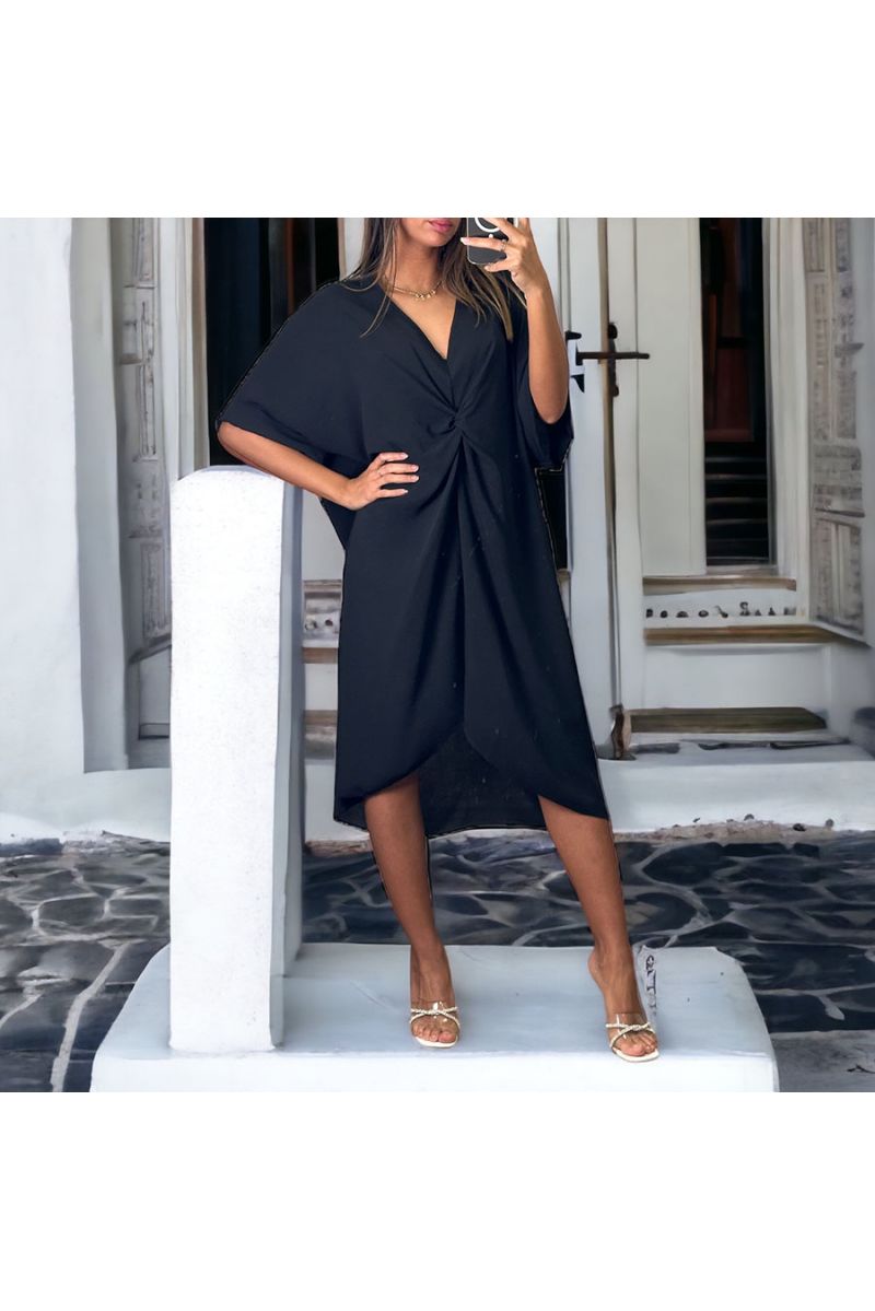 Robe noir torsadé  - 2