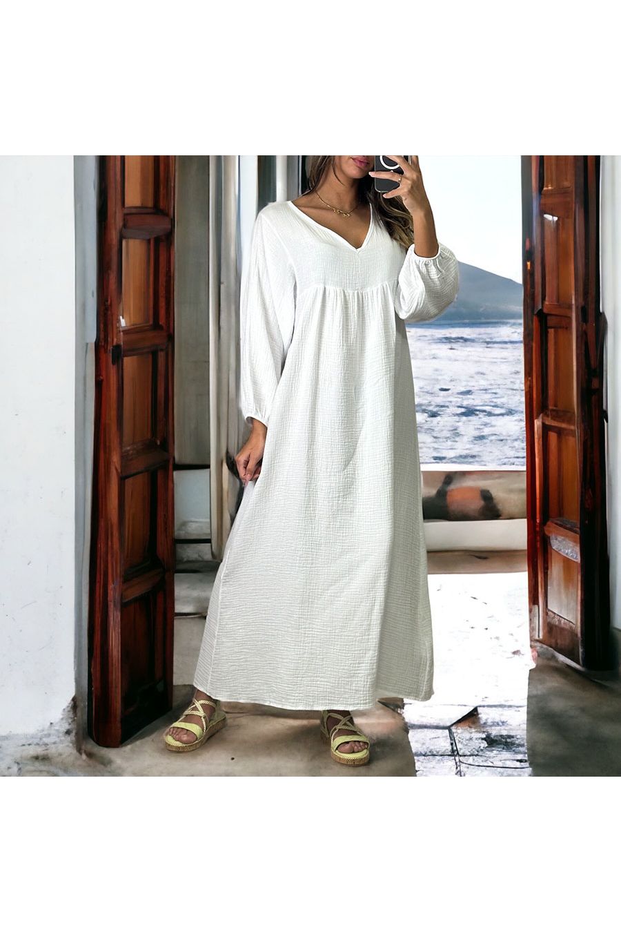 Longue robe blanche  - 2